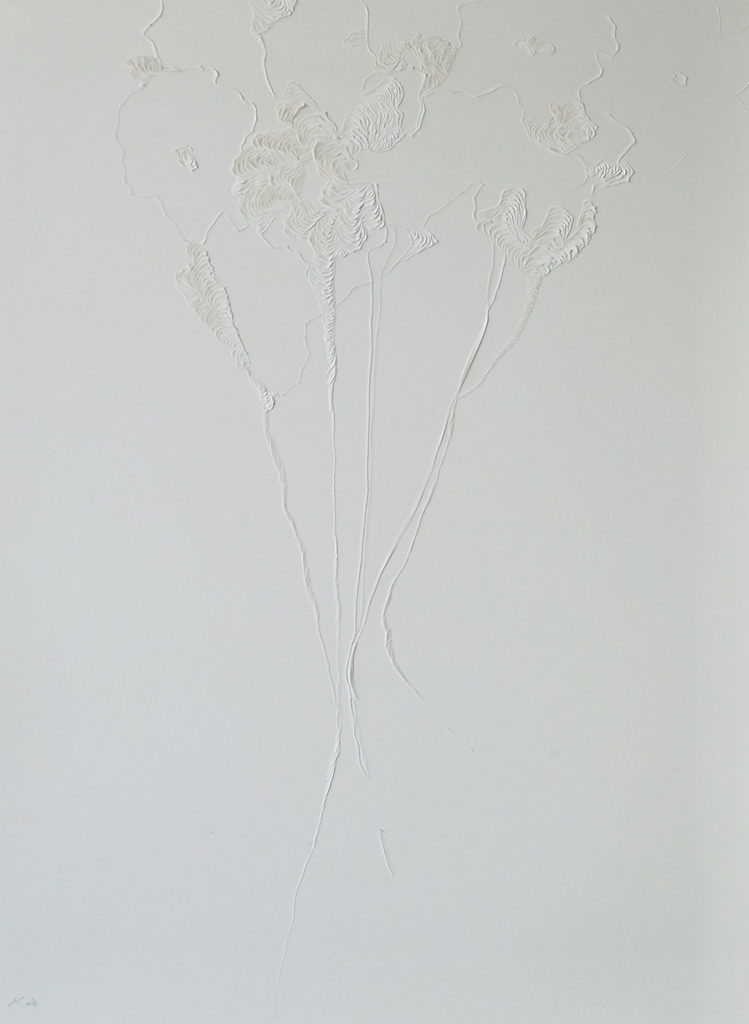 Andreas Kocks, Untitled #2003, 2020, Carved watercolor paper, 30 x 22 inches