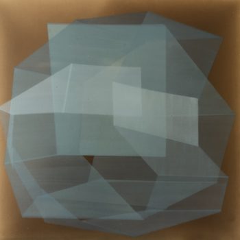 Susan Dory, Containment No. 12, 2020, Acrylic on canvas over panel, 12 x 12 inches