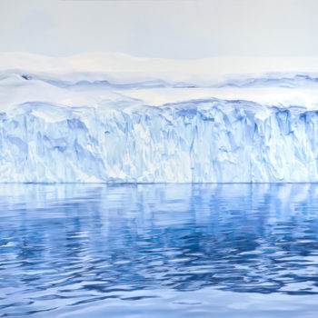 Zaria Forman, Disco Bay, Greenland, 2019 Soft pastel on paper 68 x 92 inches