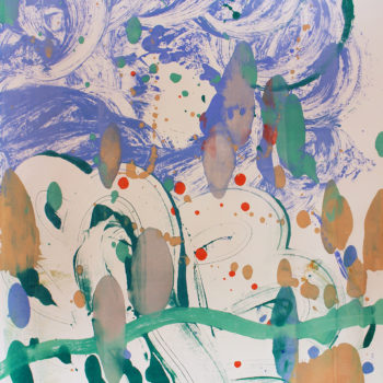 Catherine Howe, Monotype No. 17, 2020, Acrylic on rag paper, 40 x 26.5 inches