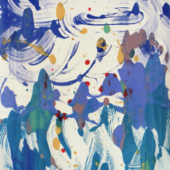 Catherine Howe, Monotype No. 6, 2020, Acrylic on rag paper, 40 x 26.5 inches
