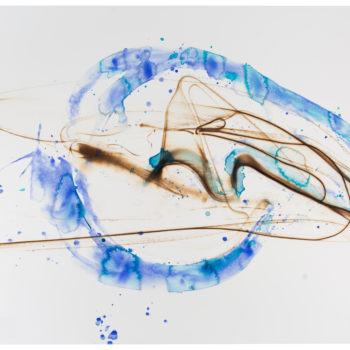 Etsuko Ichikawa, Vitrified 2320, 2020, Pyrograph and watercolor on paper, 38 x 52 inches (unframed)
