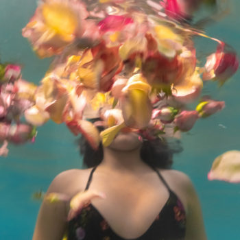 Deb Achak, Local Girl with Flowers, 2020, Digital archival pigment print, 20x30, 30x45, 40x60 inches