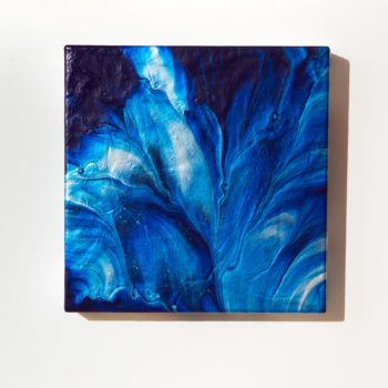 Ed Cohen, Nocturne, 2020, Fluid acrylic on canvas, 10 x 10 inches