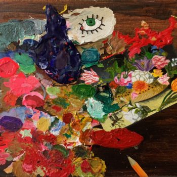 Talia Levitt, Painting Surface, 2020, Acrylic on canvas, 11 x 14 inches