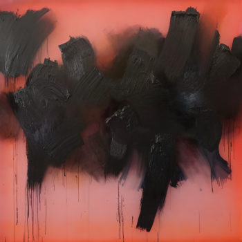 Peter Gronquist, the dark, 2020, Acrylic and enamel on wood and plexiglass, 72 x 72 inches