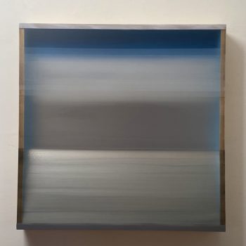 Heather Hutchison, Rising Tide, 2019, Mixed media, reclaimed Plexiglas, birch plywood box, 29 7/8 x 29 7/8 x 3 3/4 inches