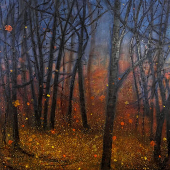 Katherine Bowling, Autumn, 2023, Oil on spackle on wood panel, 34 x 36 inches