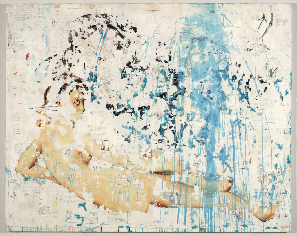 Nicole Charbonnet, Mythologies No. 5 (After Ingres and Rembrandt), 2020, Mixed media on canvas, 48 x 60 inches