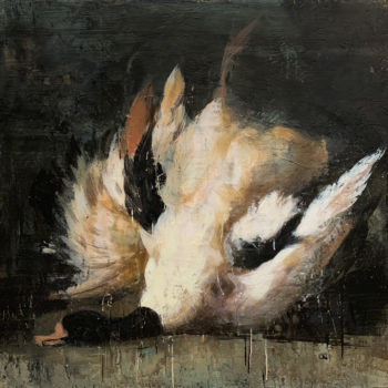 Tony Scherman, Juno's Goose (19023), 2019, Encaustic on canvas, 42 x 45 inches