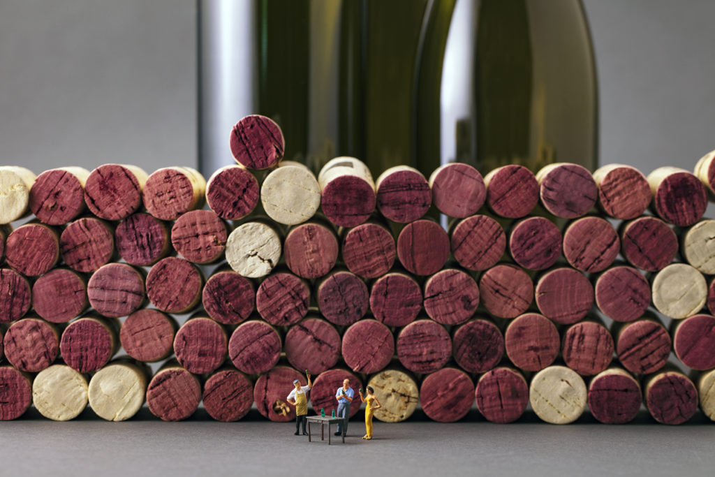 Christopher Boffoli, Wine Cellar, 2020, Archival ink print with acrylic dibond mounting, Available in various sizes