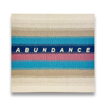 Stephanie Hirsch, ABUNDANCE'Mindset, 2021, Mixed media, beads on canvas, 43 1/2 x 46 inches, Sold