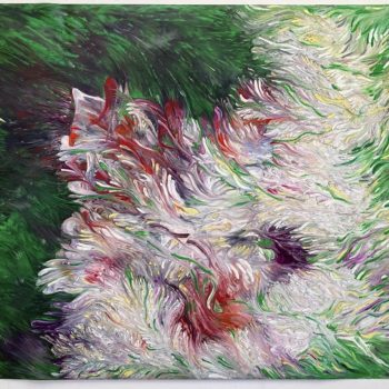 Julia von Eichel, Long Wind, 2020, Oil pastel on mylar, 36 x 41 1/2 inches (unframed)