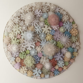 Rogan Brown, Magic Circle Coral Variation, 2020, Cut paper, 35 x 35 x 4 inches