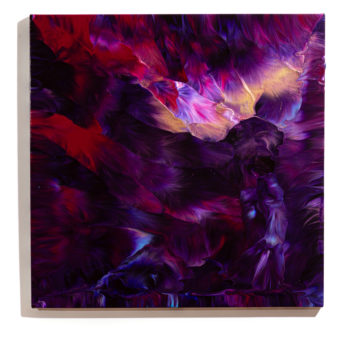 Ed Cohen, Movements of spirit, 2021, Fluid acrylic on canvas (framed), 24 x 24 inches
