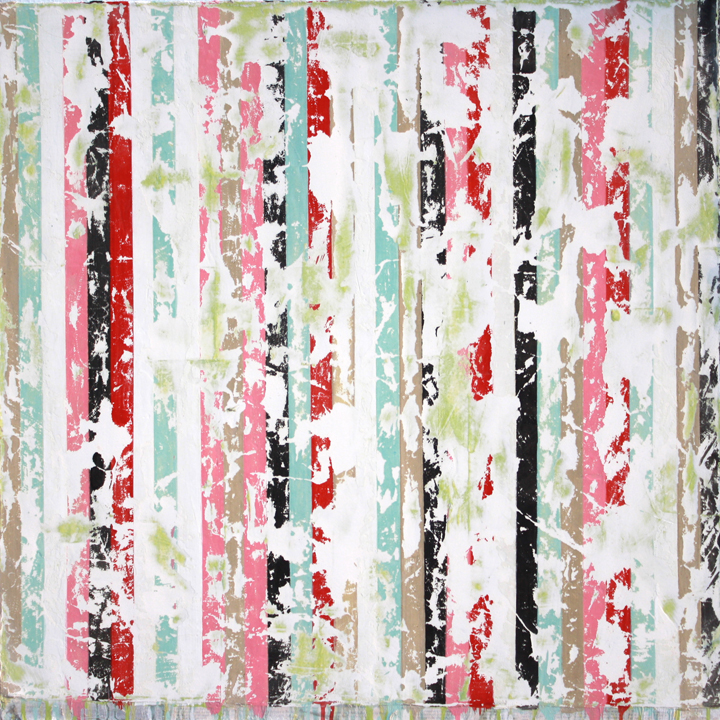 Nicole Charbonnet, Erased Riley (No.10), 2013, Mixed media on canvas, 30 x 30 inches