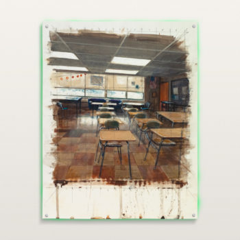 Peter Waite, School Studies, 2018, Acrylic on polypropylene, 14 x 11 inches