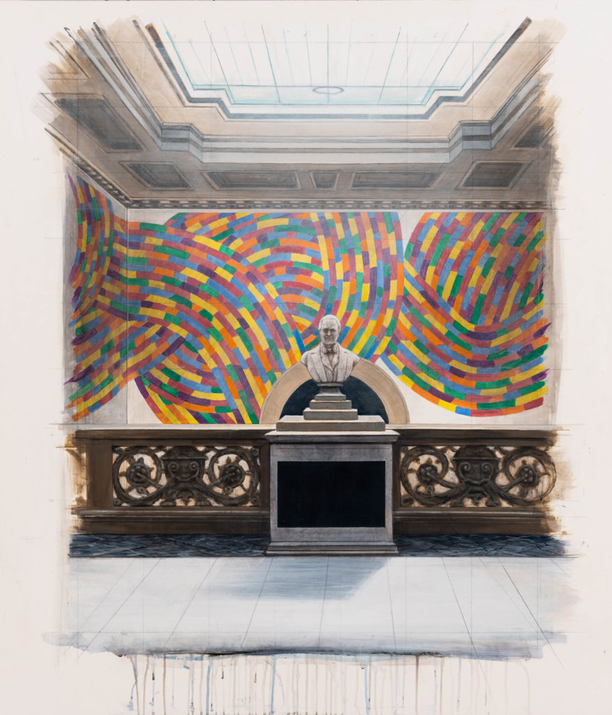 Peter Waite, JP Morgan Sol LeWitt Museum Studies, 2020, Acrylic on Panel, 48 x 38 inches