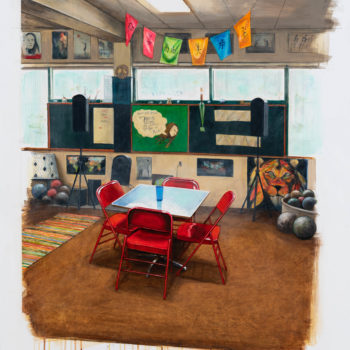 Peter Waite, Kindergarten, 2020, Acrylic on Panel, 43½ x 37½ inches