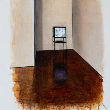 Peter Waite, Contemporary Art Museum, 2021, Acrylic on Panel, 20 x 16 inches