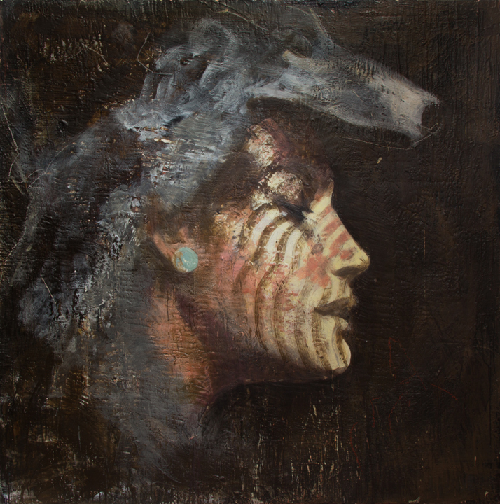 Tony Scherman, Jupiter as Diana (18034), 2015 -19, Encaustic on canvas, 72 x 72 inches