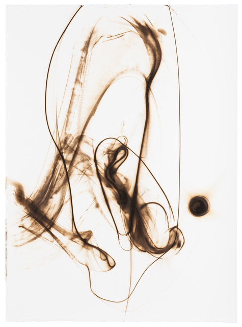 Etsuko Ichikawa, Trace 5714, 2021, Glass pyrograph on paper, 52 x 38 ¼ inches