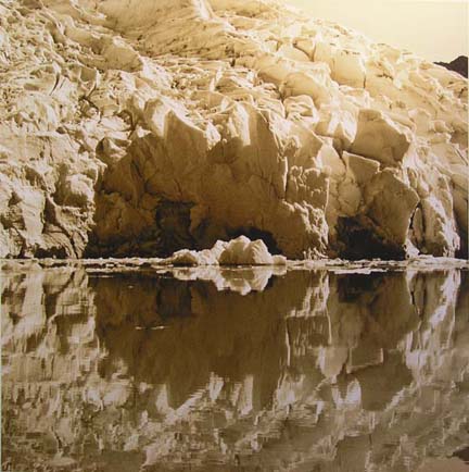 Rena Bass Forman, Patagonia, Chile #2, Ice Mandala, 2003, Toned gelatin silver print, 38 x 38 inches