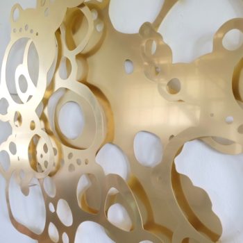 Detail image of Solid Ether (#2105B), 2021, Lacquered brass, 45 x 47¾ x 2¾ inches, Edition 1 of 2, 1AP