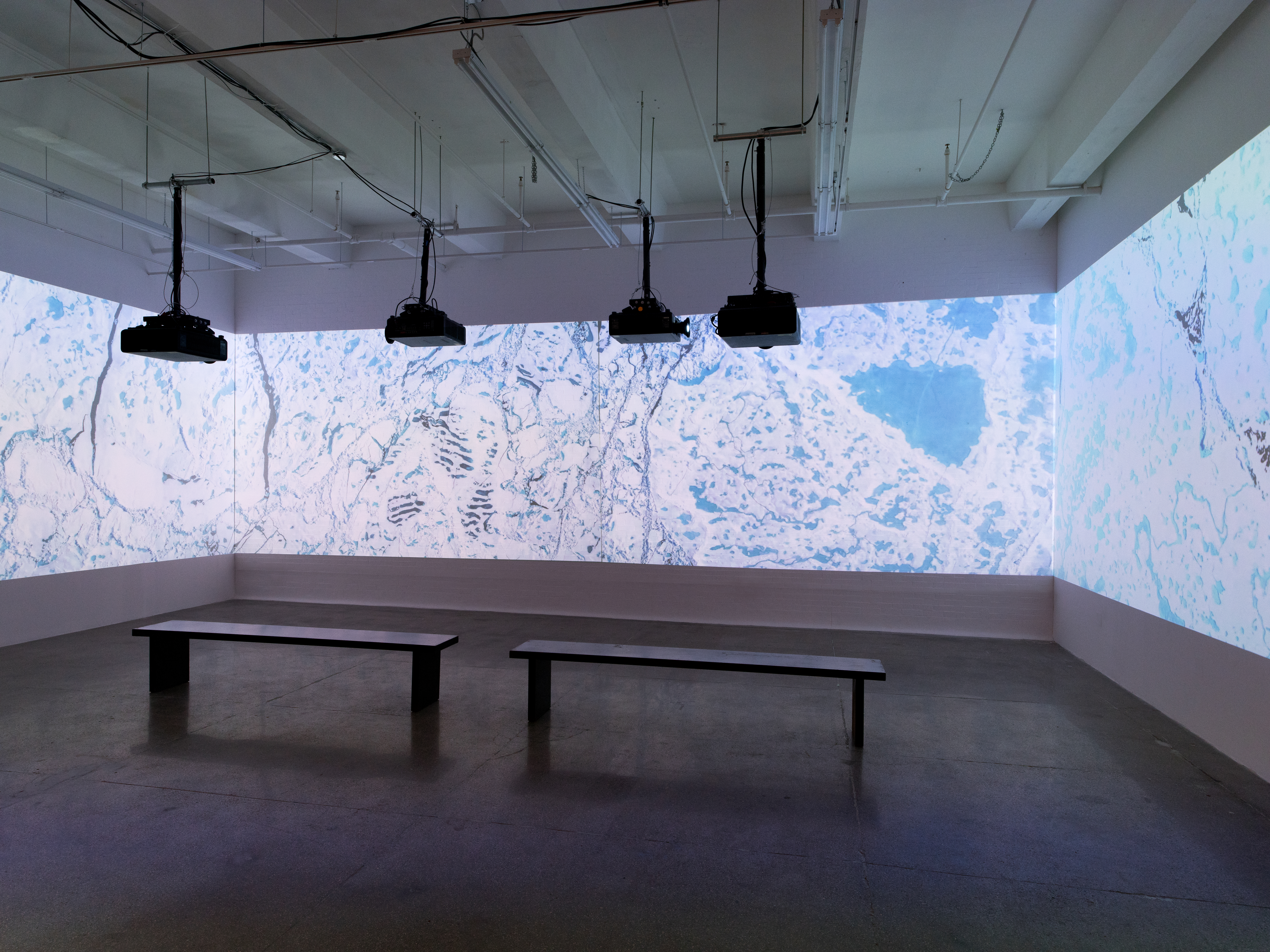 Installation at Mana Contemporary, Implied Scale: Confronting the Enormity of Climate Change
