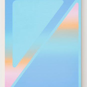 Audrey Stone, Holding Half The Sky - Light Blue, 2021, Acrylic on canvas, 40 x 30 inches
