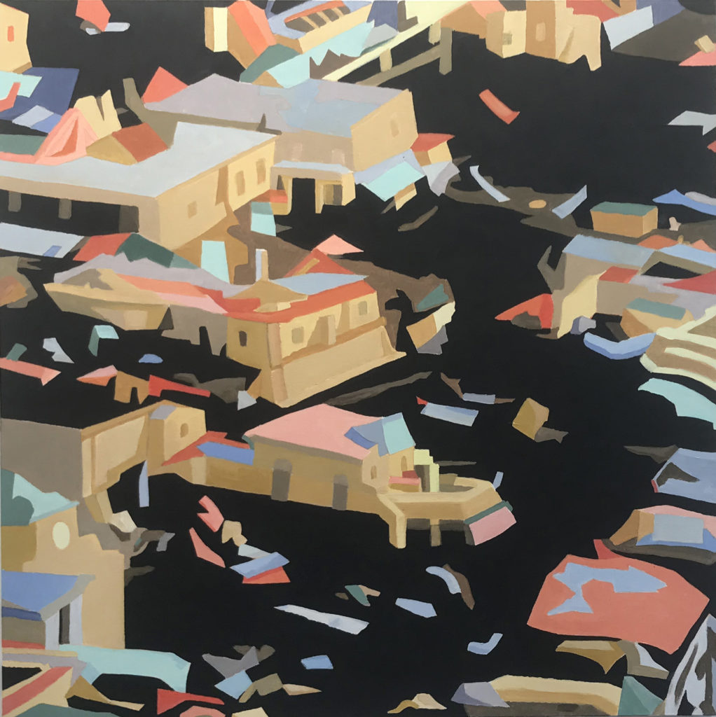 John Bowman, The Shore, 2021, Acrylic on canvas, 36 x 36 inches