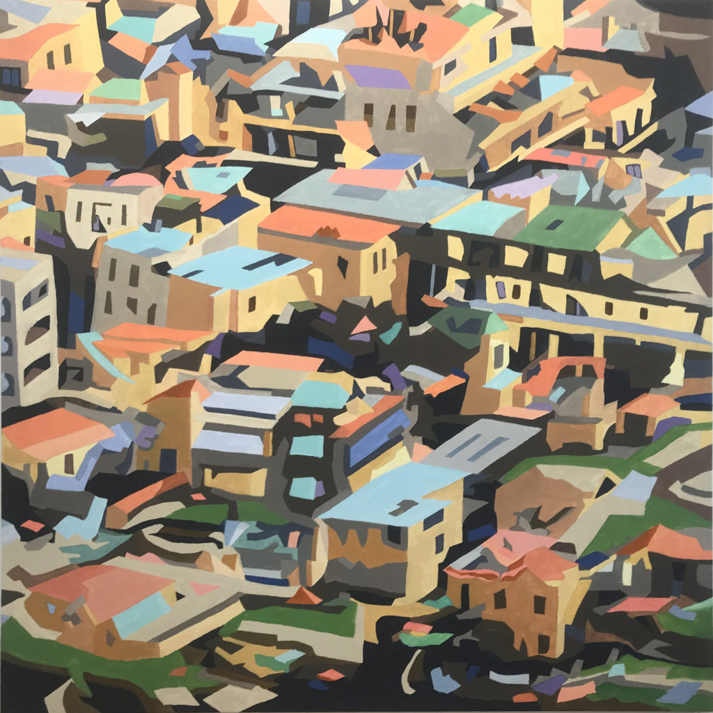 John Bowman, Zentrum, 2021, Acrylic on canvas, 46 x 46 inches