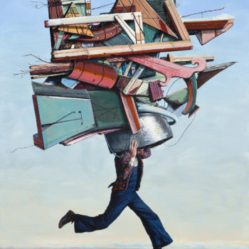 Ethan Murrow, Barn Elf, High flow acrylic on paper, 48 x 36 inches