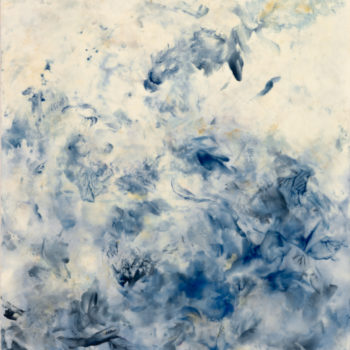 Betsy Eby, Release the Rabbit, 2022, Hot wax, cold wax and oil on panel, 40 x 30 inches
