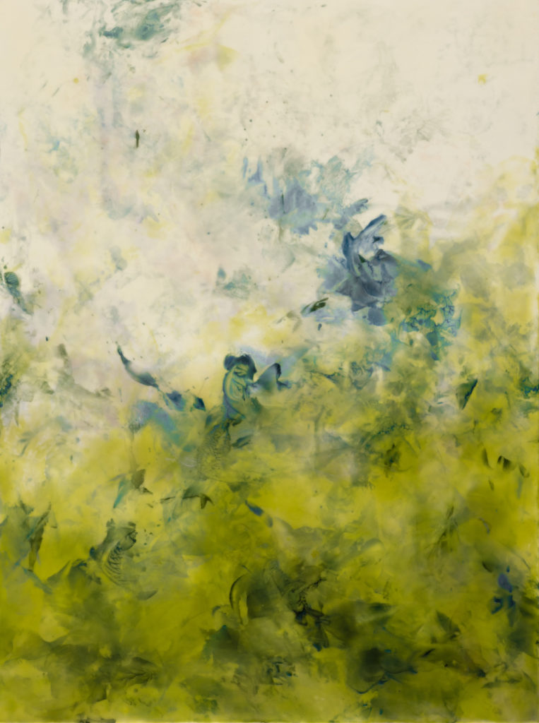 Betsy Eby, Shushumna, 2022 Hot wax, cold wax and oil on panel, 40 x 30 inches