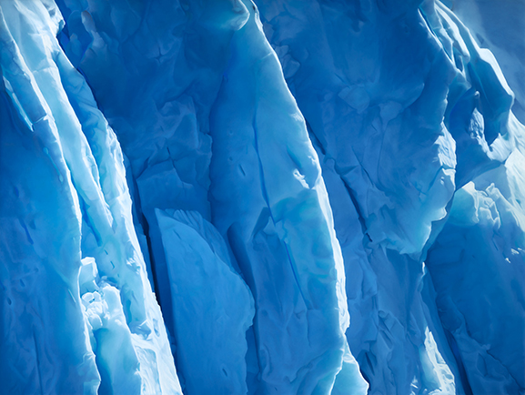 Zaria Forman, Perito Moreno Glacier no. 5, Argentina, December 13th, 2018, 2020, Archival pigment print, Edition of 15, 50 x 66.5 inches