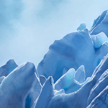 Zaria Forman, Perito Moreno Glacier no. 11, Argentina, December 13th, 2018, 2020, Archival pigment print, Edition of 50, 35 x 45.5 inches