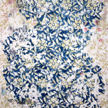 Nicole Charbonnet, Pattern (Flowers No.16), 2014-2015, Mixed media on canvas, 60 x 48 inches