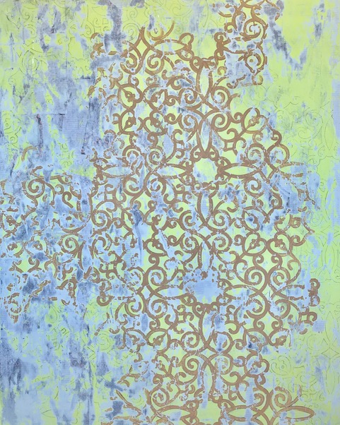 Nicole Charbonnet, Pattern No. 31, 2020-2021, Mixed media on canvas, 60 x 48 inches