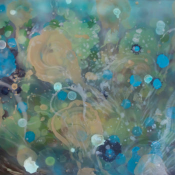 Erin Parish, Sea Nymph's Habitat, 2021, Oil, acrylic and resin on canvas, 36 x 60 inches