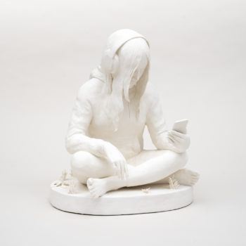 Claire Partington, Echo, 2022, Porcelain and epoxy putty, 13 x 12½ x 7½ inches