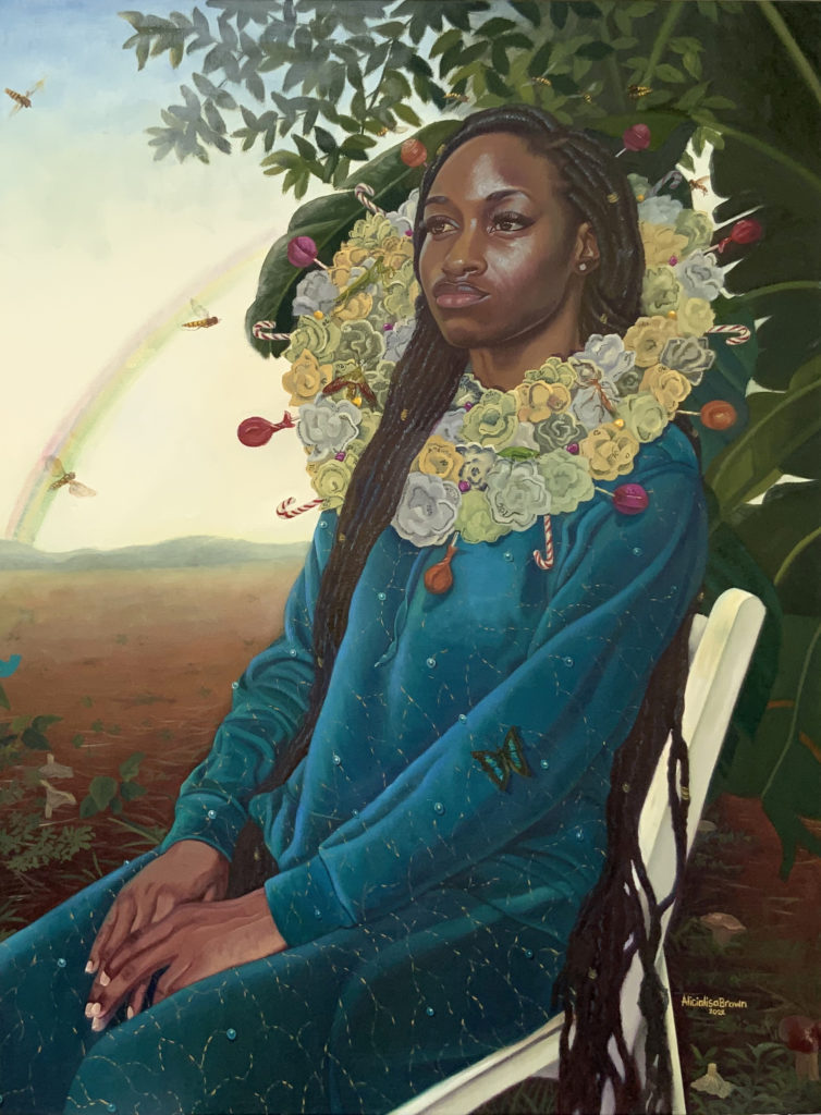Alicia Brown, Foreign sweetie, 2022, Oil on canvas, 48 x 36 inches, Sold