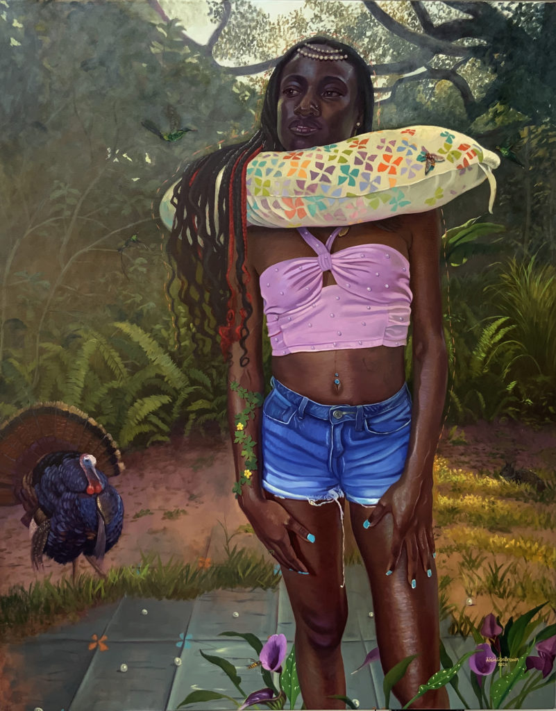 Alicia Brown, I was a queen in my mother's land, 2022, Oil on linen, 48 x 36 inches
