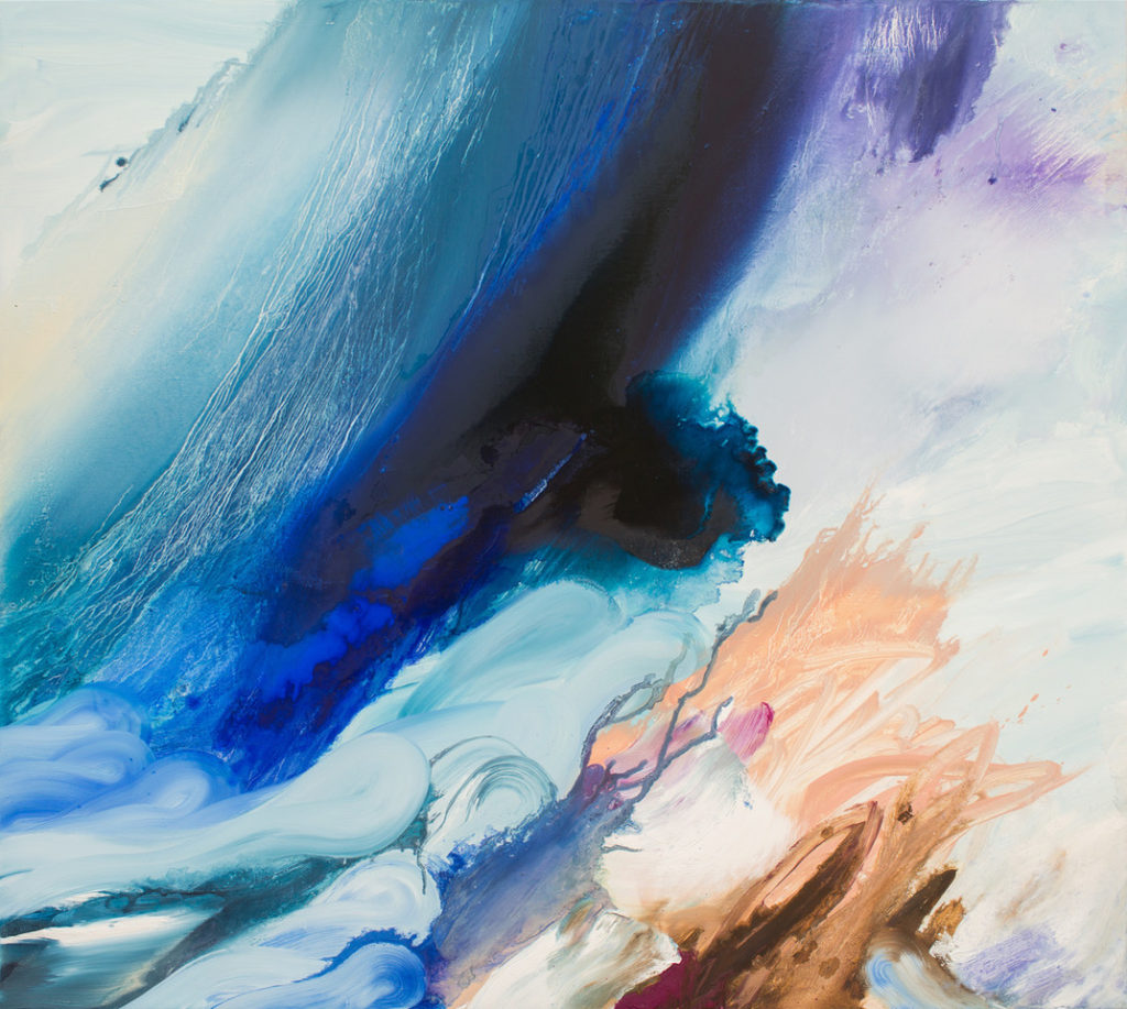 Angelina Nasso, Refuge on land, 2015, Oil on canvas, 68 x 78 inches