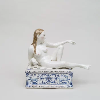 Claire Partington, Song of Myself, 2021, Glazed Earthenware, 13.5 x 16 x 6.5 inches