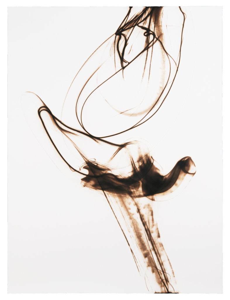Etsuko Ichikawa, Trace 0116, 2016, Glass Pyrograph on paper, 56 x 43 inches