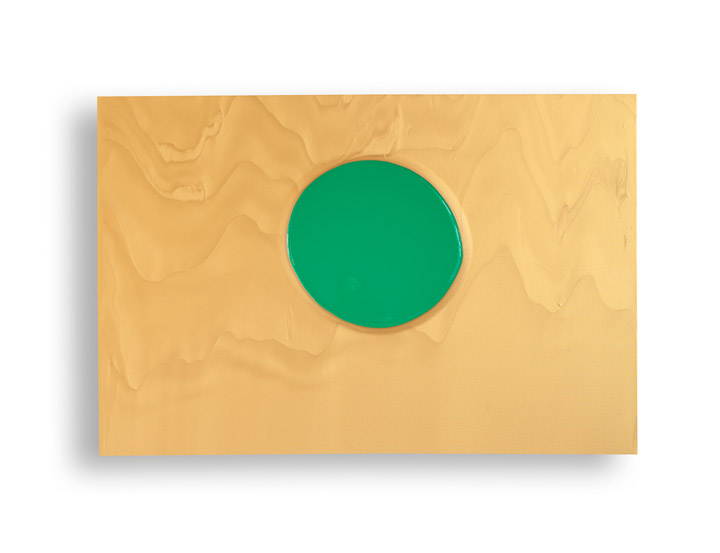 Ed Cohen, Green Tara, 2017, Fluid acrylic on canvas, 36 x 54 inches