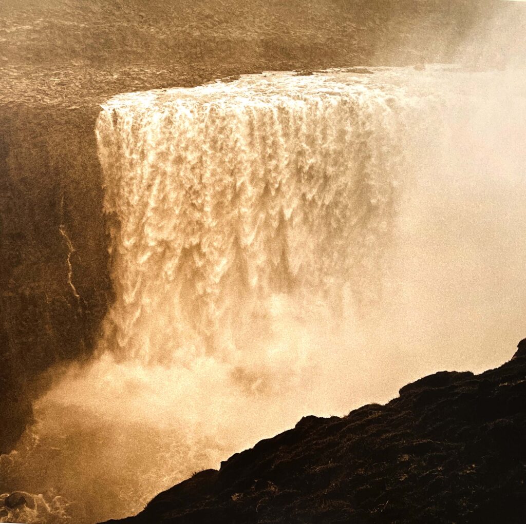 Rena Bass Forman, Iceland #8, Dettifoss, 2001, Sepia toned gelatin silver print, 30 x 30 inches