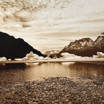 Rena Bass Forman, Patagonia Chile #9, Lago Grey, 2004, Archival Toned Silver Gelatin, 30 x 30 inches