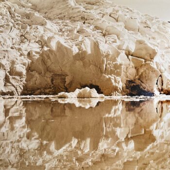 Rena Bass Forman, Patagonia #2A,Ice Mandala, 2003, Sepia toned gelatin silver print, 38 x 38 inches